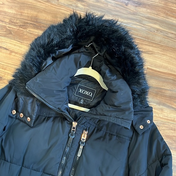 Xoxo Vegan Fur Trimmed Winter Coat - Picture 14 of 14